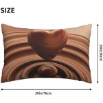Xaqqiso Pillowcase Chocolate Hold Pillow Covers Home Soft and Cozy Throw Pillow Case with Zippered Pillowcases 20"x 30"