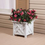 Chippendale Planter White Set of 2