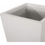 Christopher Knight Home 312940 Solomon Outdoor Modern Large Cast Stone Planter White