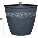 Classic Home and Garden 9413D-515 Corinthian Collection Planter 13" Round Storm