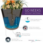 Crescent Garden Dot TruDrop Planter Self-Watering Plant Pot 26-Inch Caviar Black
