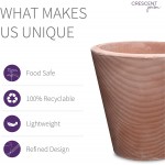 Crescent Garden Madison Planter Double-Walled Plant Pot 26-Inch Weathered Terracotta