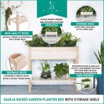 Dahlia Raised Garden Bed with Legs Raised Planter Box Elevated Grow Box 2 Tiered Vegetable Garden Boxes Outdoor Raised for Vegetables Flowers Herbs Gardening in Patio Outdoor Garden by Naomi Home