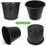 Elfinrm Planter Nursery Pots 6.3 Gallon Pots for Plants Injection Molded Plastic Nursery Pots Plant Container 6.3 Gal 10-Pack