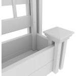 Enclo Privacy Screens EC18005 45.5" H x 42" W x 11.25" L Belmont Freestanding Lattice Screen with Planter Box White