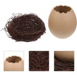 EXCEART 1 Set Artificial Birds Nest Eggshell Planter Handmade Bird Nest Egg Decorative Bird Nest for Shooting Gardening Props Home Decor