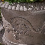 Great Deal Furniture JOA Chalice Garden Urn Planter Roman Botanical Antique Gray Lightweight Concrete