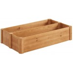 Hana Garden Bed Garden Box Wooden Raised Garden Beds Outdoor for Vegetables with 2 Rows 3' x 2' Raised Planter Boxes for Gardening Herbs Flowers in Backyard by Naomi Home