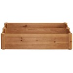 Hana Garden Bed Garden Box Wooden Raised Garden Beds Outdoor for Vegetables with 2 Rows 3' x 2' Raised Planter Boxes for Gardening Herbs Flowers in Backyard by Naomi Home
