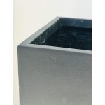 Kante RF0001A-C60121 Lightweight Concrete Modern Square Outdoor Planter 10" x 10" x 10" Charcoal