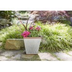 Southern Patio 16" Rustic Resin Faux Galvanized Square Planter
