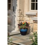 Suncast Seneca 16" Ombre Decorative Resin Garden Planter Blue Brown
