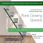 Vertical Raised Garden Bed with Wheels 5 Tier 51"x17.7"x26",Ladder Planter,Vertical Garden Planter Leg,Vertical Growing Planter,Elevated Planter Drainage Planters for Flower Planter Herb Planter Grey