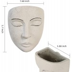 YIKUSH Plant Pots Head Planter Resin Wall Mounted Face Planter Pots with Drainage Hole Wall Face Planter Pots for Indoor Outdoor Plants