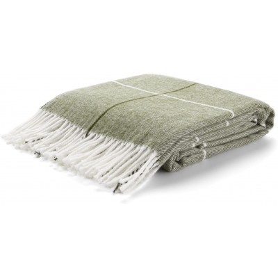 Arus Highlands Collection Tartan Plaid Design Throw Blanket 60 by 80 Inches Green Stripes