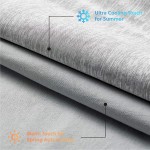 Bedsure Cooling Blanket Throw Cotton Summer Blanket for Bed and Couch Breathable Soft Double Side Blanket with Cooling & Cotton Fiber for Baby and Pet Grey 50" x 60"