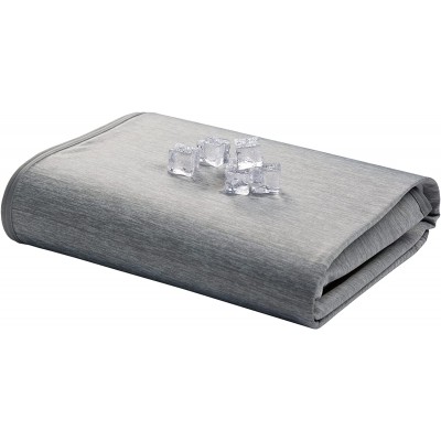 Bedsure Cooling Blanket Throw Cotton Summer Blanket for Bed and Couch Breathable Soft Double Side Blanket with Cooling & Cotton Fiber for Baby and Pet Grey 50" x 60"
