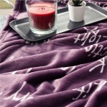 Bedsure Get Well Soon Gifts for Women Healing Thoughts Throw Blanket Purple Soft Fleece Blanket with Inspirational Positive Energy Perfect Sympathy Breast Cancer Gifts