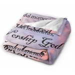 Bible Verse Blanket with Inspirational Religious Gift Throw Blanket Christian Gift for Women Men Catholic Gifts 60x50inch