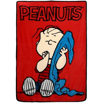Bioworld Peanuts Linus Fleece Throw Blanket