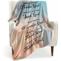 BOOPBEEP Healing Throw Blanket with Inspirational Thoughts and Prayers- Religious Soft Throw Blanket Inspirational Blankets and Throws 40x50 Inch Throw Blankets Perfect Caring Gift for Men & Women