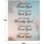 Christian Gifts for Women Catholic Bible Verse Throw Blanket with Inspirational and Spiritual Scriptures Religious Soft Cozy Throw Blanket Mother's Day Birthday Gifts for Women 40"X 50"