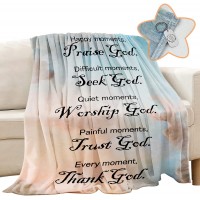 Christian Gifts for Women Catholic Bible Verse Throw Blanket with Inspirational and Spiritual Scriptures Religious Soft Cozy Throw Blanket Mother's Day Birthday Gifts for Women 40"X 50"