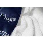 Compassion Blanket Strength Courage Super Soft Warm Hugs Get Well Gift Blanket Healing Thoughts Positive Energy Love & Hope & Fluffy Comfort 50 x 65 Navy Blue