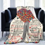 Custom Blanket for Nana Personalized to My Nana Letter Throw Blanket for Couch Bed Sofa Mothers Day Birthday Gifts