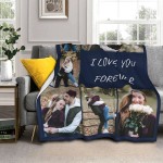 Custom Blanket with Photo Personalized Picture Text Blanket Customized Sofa Throw Blanket Personalized cobijas Funny Gifts for Valentines,Boyfriend,Dad,Mom,Friends,New Year,Birthday