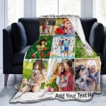 Custom Blanket with Picture Custom Collage Blanket Make a Customized Throw Blanket for Kids Adults Family Souvenir Gift