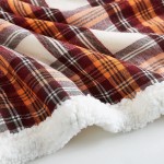 Eddie Bauer Plush Sherpa Fleece Throw Soft & Cozy Reversible Blanket Ideal for Travel Camping & Home Edgewood Red
