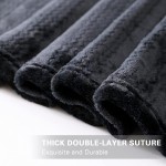 Fleece Throw Blankets SRIZIAN Black Flannel Throw Blankets 50" x60” Washable Lightweight Bedding Flannel Blanket for Couch Sofa Bed Office Throw Fleece Blankets for All Season Black 50" x 60"
