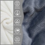 Grey Sherpa Fleece Blanket Throw Size Fuzzy Plush Flannel Blanket for Couch Sofa and Bed Microfiber Lightweight Reversible Soft Cozy Warm Luxury Bed Throw Blanket  50x60 Inches