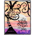 Inspirational Healing Blanket with Proverbs Scripture Get Well Soon Gifts for Women | Christian Gifts for Women | Religious Gifts for Women Colorful Lightweight Sympathy Blanket