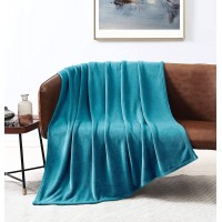 Love's cabin Flannel Fleece Blanket Throw Size Teal Throw Blanket for Couch Extra Soft Double Side Fuzzy & Plush Fall Blanket Fluffy Cozy Blanket for Adults Kids or Pet Lightweight,Non Shedding