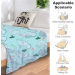 Manatees Fleece Throw Blanket Lightweight Soft Cozy Plush Blanket for Couch Bed Sofa Travelling Camping for Kids Adults Gifts