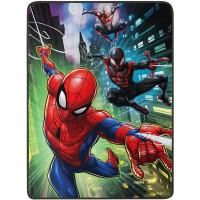 Marvel's Spider-Man "Swing City" Micro Raschel Throw Blanket 46" x 60" Multi Color
