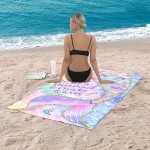Mermaid Beach Towel Mermaid Towel for Girls Pink Mermaid Tail Kids Beach Towel for Women 31" x 63" Cute Mermaid Scales Microfiber Quick Dry Sand Proof Bath Towel Gifts for Travel Pool Outdoor