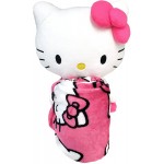 Northwest Hello Kitty Pink Kitty Pride Character Hugger Pillow & Silk Touch Throw Blanket Set 40" x 50"