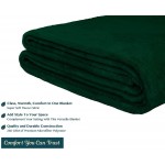 PAVILIA Fleece Blanket Throw | Super Soft Plush Luxury Flannel Throw | Lightweight Microfiber Blanket for Sofa Couch Bed Emerald Green 50x60 inches