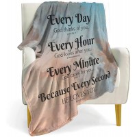 QETXVI Bible Verse Blanket with Inspirational Thoughts and Prayers- Religious Throw Blanket Soft Lightweight Cozy Plush Warm Blankets for Women Men Gift 40"X 50"