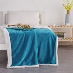 Rose Home Fashion Throw Blankets Get Well Soon Gifts Gifts for Women Birthday Gifts for Women Sherpa Blanket Couch Blanket 50" X 60" Throw Teal