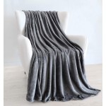 TASTHROW Large Flannel Fleece Throw Blanket 50×70 Inch Cozy Lightweight Thick Blanket All Seasons Suitable for Women Men and Kids Grey