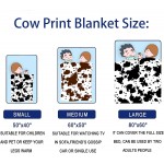 TROCHIN Brown Cow Blanket Print Soft Cow Blankets and Throws for Women Cow Bedding for Couch Sofa Bed 60’’x50’’