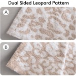 Ultra Soft Micro Plush Pink Leopard Blanket 51x63 inches MH MYLUNE HOME Warm Reversible Cheetah Blanket Leopard Pattern Throw for Couch Bed Sofa