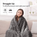 Uttermara Sherpa Fleece Weighted Blanket 15 lbs for Adult Unicolor Ultra-Soft Fleece and Sherpa Dual Sided Cozy Plush Blanket for Sofa Bed 48 x 72 inches Grey