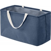 Basics Fabric Storage Bin Basket Large Rectangle Navy Blue
