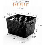 BINO Woven Plastic Storage Basket X-Large Black