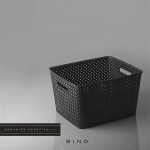 BINO Woven Plastic Storage Basket X-Large Black